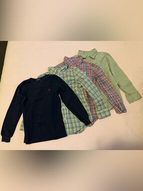 Polo by Ralph Lauren Navy Long-Sleeve Top with Red Pony